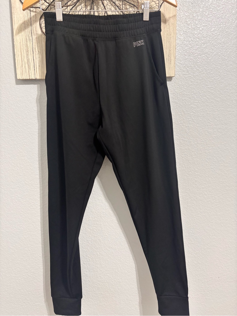 PINK Victoria's Secret Black Women's Track Joggers